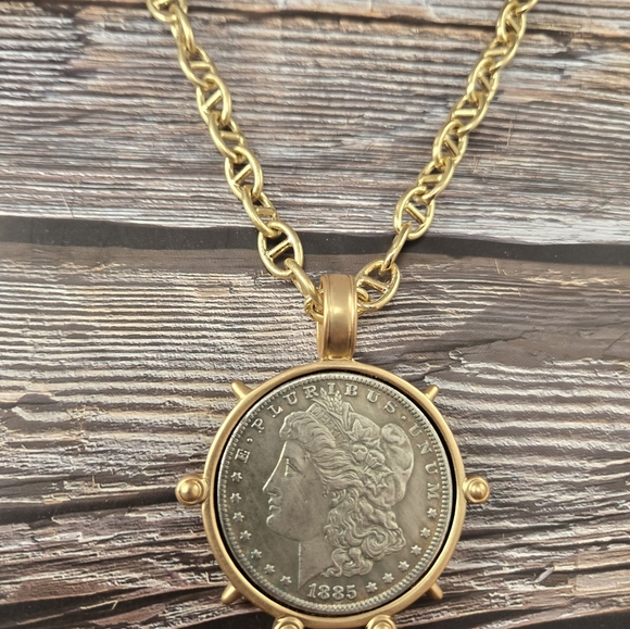 Vintage Look Coin Necklace - Picture 6 of 7